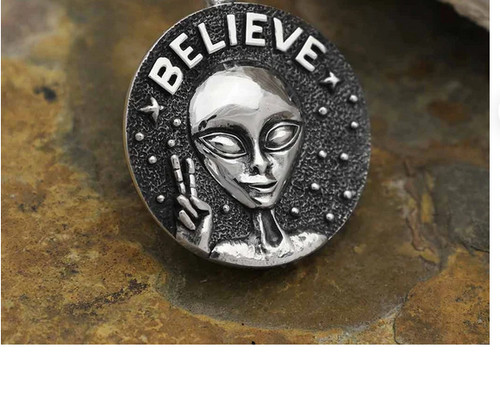 Collana brelieve ufo - brelieve, alieno