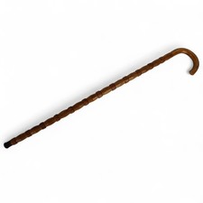 Bastone da passeggio in legno chiaro vintage Intagliato Scolpito Artigianato