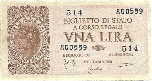 Banconote italiane lira del - banconote,