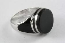 Anello Uomo Onice Anello con