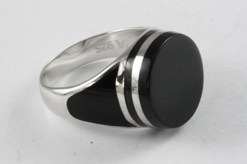 Anello uomo onice con - uomo,