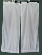 Coppia di Tende a vetro 155x59cm Bianco Effetto cotone