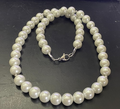 Collana perle bianca - , donna