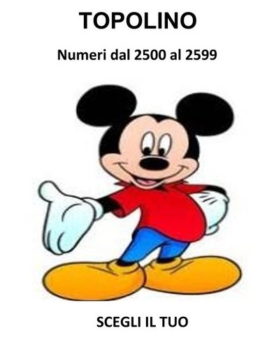 Topolino disney dal - topolino, 2500-2599