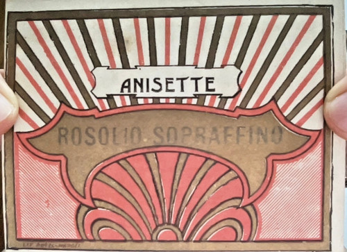 Etichetta rosolio sopraffino - etichetta,