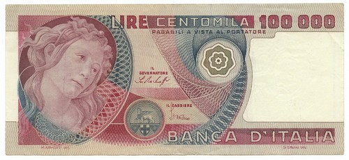 100000 lire banca italia - 100000,