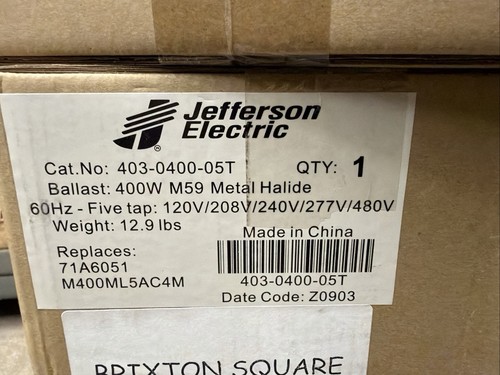 Jefferson electric cat n - jefferson, cat.n