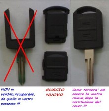 1 COVER CHIAVE GUSCIO OPEL CORSA C D MERIVA COMBO  AGILA ASTRA TELECOMANDO TIGRA