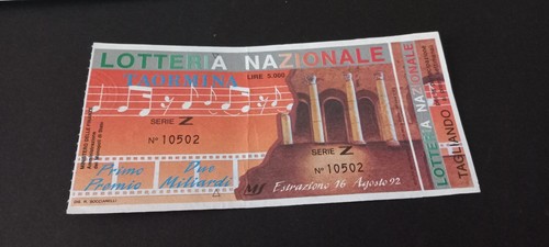 Biglietto lotteria nazionale - lotteria,