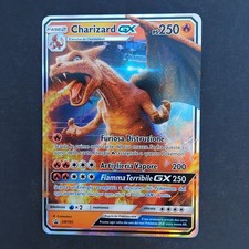 POKEMON SM 195 CHARIZARD GX PROMO Carta Holo Full Art ITALIANO SOLE E LUNA NM