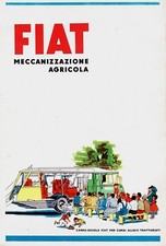 PUBBLICITA' 1955 TRATTORE FIAT AGRICOLA CARRO SCUOLA CORSI ALLIEVO TRATTORISTA