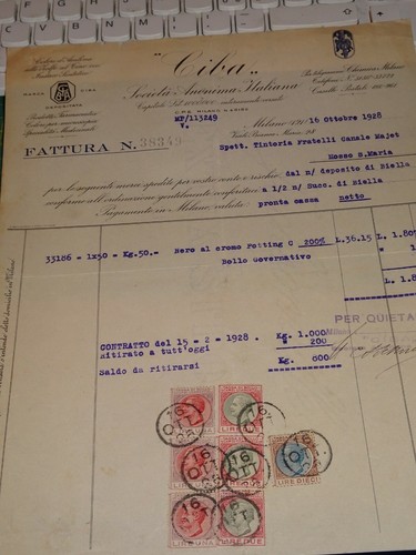 Antica fattura ciba - antica, milano