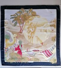 Foulard Salvatore Ferragamo Carré in twill di seta con stampa Le Vie del Sahara