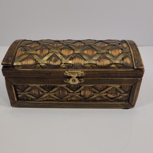 Scatola legno vimini - scatola, di