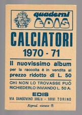 FIGURINA CALCIATORI EDIS 1970/71 INTER a scelta - originali non da recupero