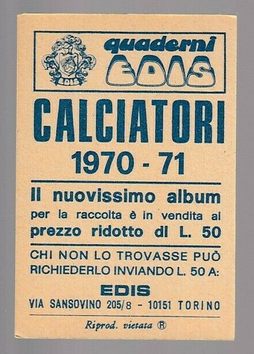 Figurina calciatori edis - figurina,