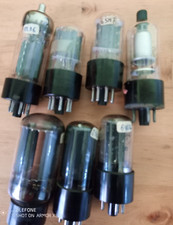 STOCK di 7  (sette) VALVOLE TERMOIONICHE  VINTAGE - zoccolo bachelite ANNI 40/60
