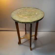 Tavolino orientale legno tondo