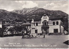 LAMON - BELLUNO - PIAZZA CON MONUMENTO AI CADUTI E MUNICIPIO - VIAGG. -88220-