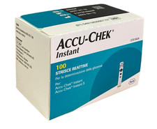 100 Accu-chek Instant strisce reattive diabete test glucosio scadenza: 02-2027