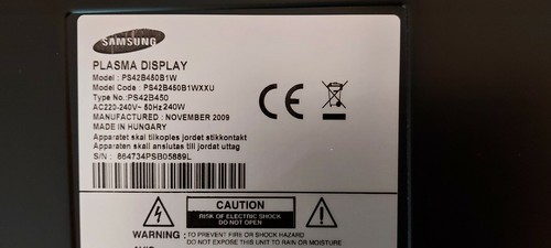 Samsung ps42b450b1w tv - samsung,