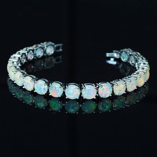 Bracciale Tennis Opale Bianco