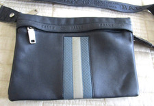 Bally Borsa Messenger Uomo Blu Navy Pelle Tracolla Harvey.IDR - Riga Blu