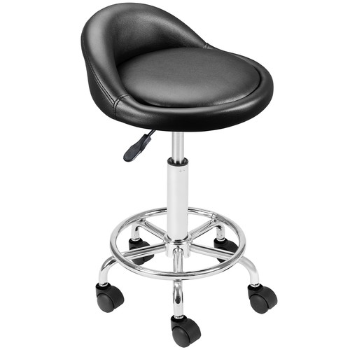 Sgabello con ruote nero - con, seduta