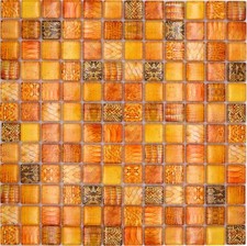 Mosaico piastrelle arancione - mosaico,
