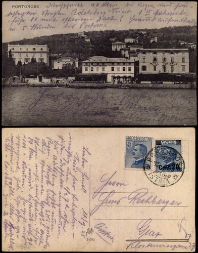 Cartolina portorose - cartolina,
