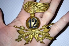 Fregio Casco Coloniale 12° Trasmissioni WW2 + Berretto Cappello Tesa M48 WW2