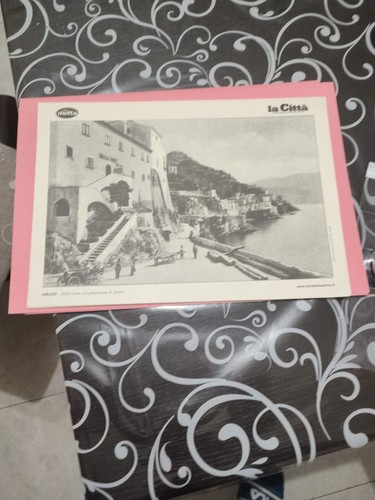 Stampa antica amalfi veduta - stampa,