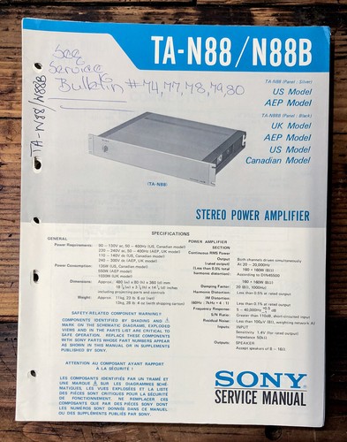 Sony n88 n88b - sony, ta-n88