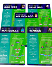 Football Manager 2021 Lot 5 cartes tactiques clubs OM, AS Monaco ..- FM21 Goodie