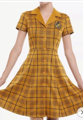 Abito quadri giallo - abito, a
