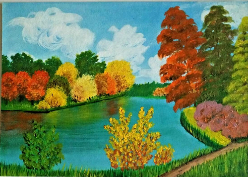 Paesaggio autunnale cielo