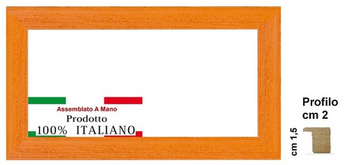 Cornice arancione legno - in,