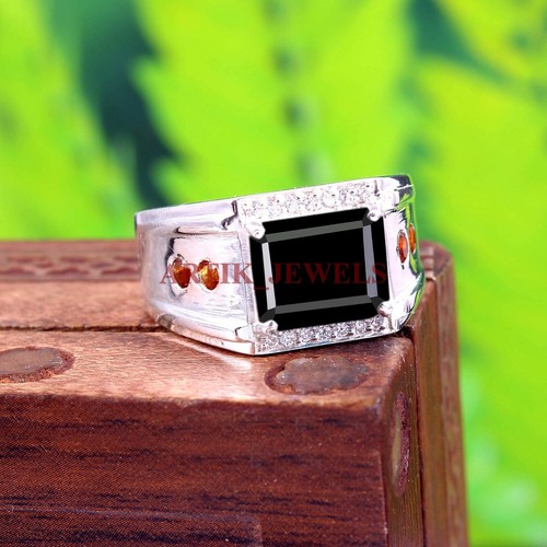 Anello uomo onice nero - da,