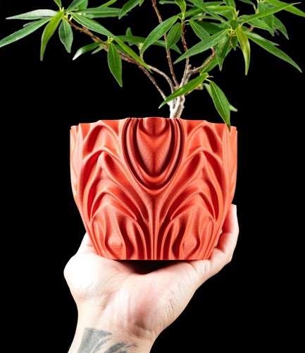 Vaso fiori design - fiori, 3d