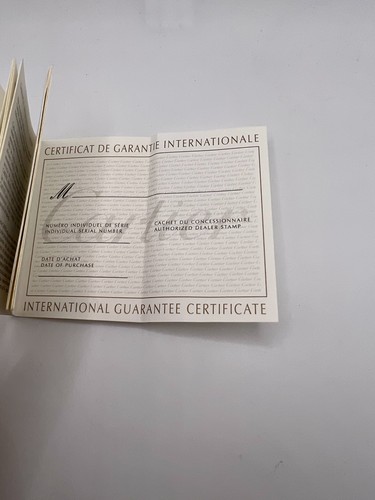 Cartier garanzia warranty - cartier,,