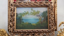 1936 olio tavola paesaggio - olio,