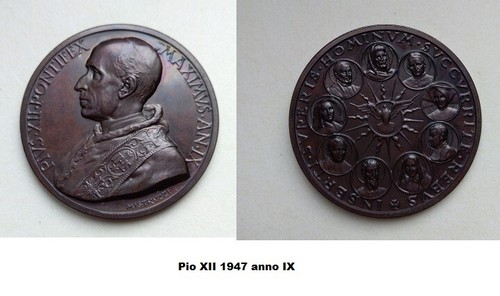 Pio xii medaglia annuale - pio,