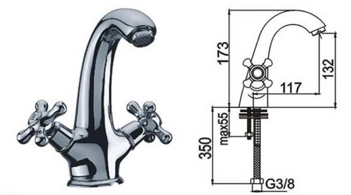 Rubinetto miscelatore lavabo