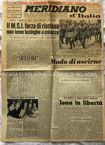 Giornale meridiano italia - meridiano, d'italia