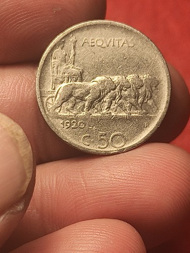 Moneta centesimi leoni 1920 - 50,