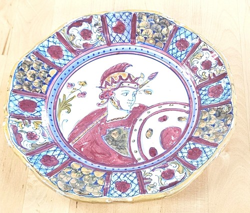 Piatto maiolica lustro