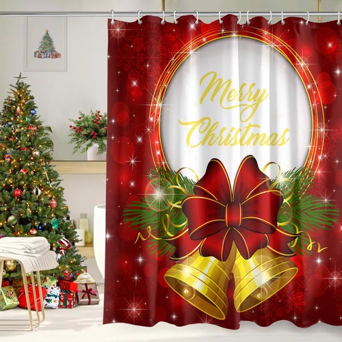 Tenda doccia buon natale - tenda,