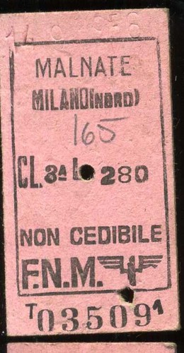 Biglietto treno ferrovia - biglietto,