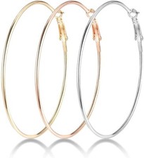 Orecchini cerchio grandi set - a,