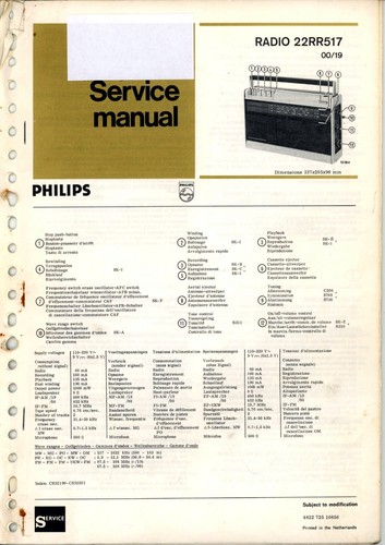 Philips manuale servizio - philips, di